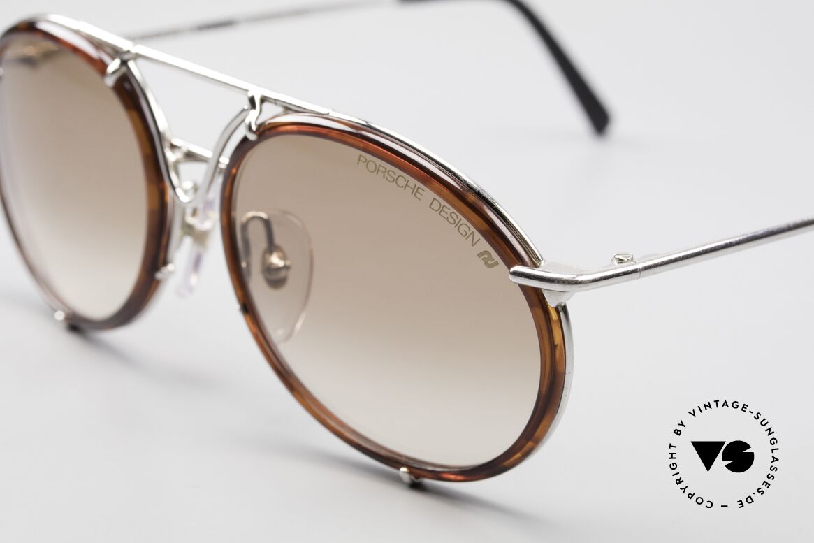 Porsche 5661 Echte 90er Sonnenbrille Rund, ungetragenes Modell mit orig. Etui & Wechselgläsern, Passend für Herren und Damen