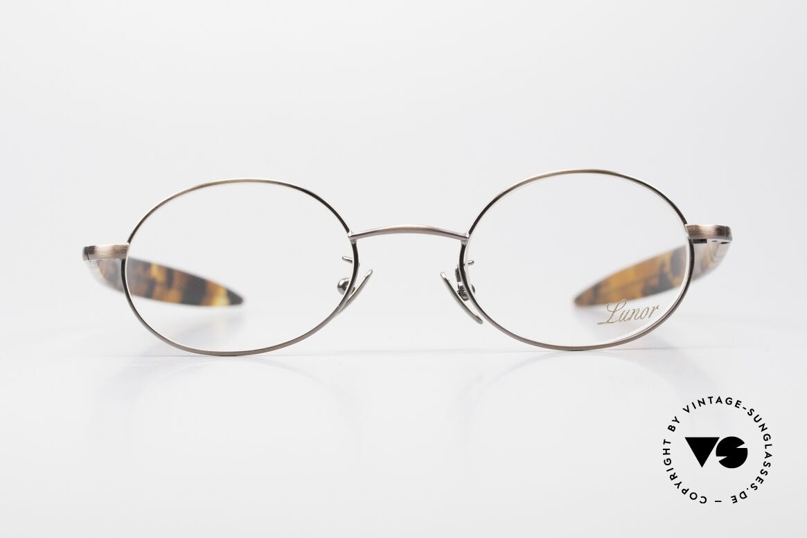 Lunor Cigar 532 AC Antik Kupfer Brille Oval Unisex, Fassung mit Azetatbügeln und Pads aus reinem Titan, Passend für Herren und Damen