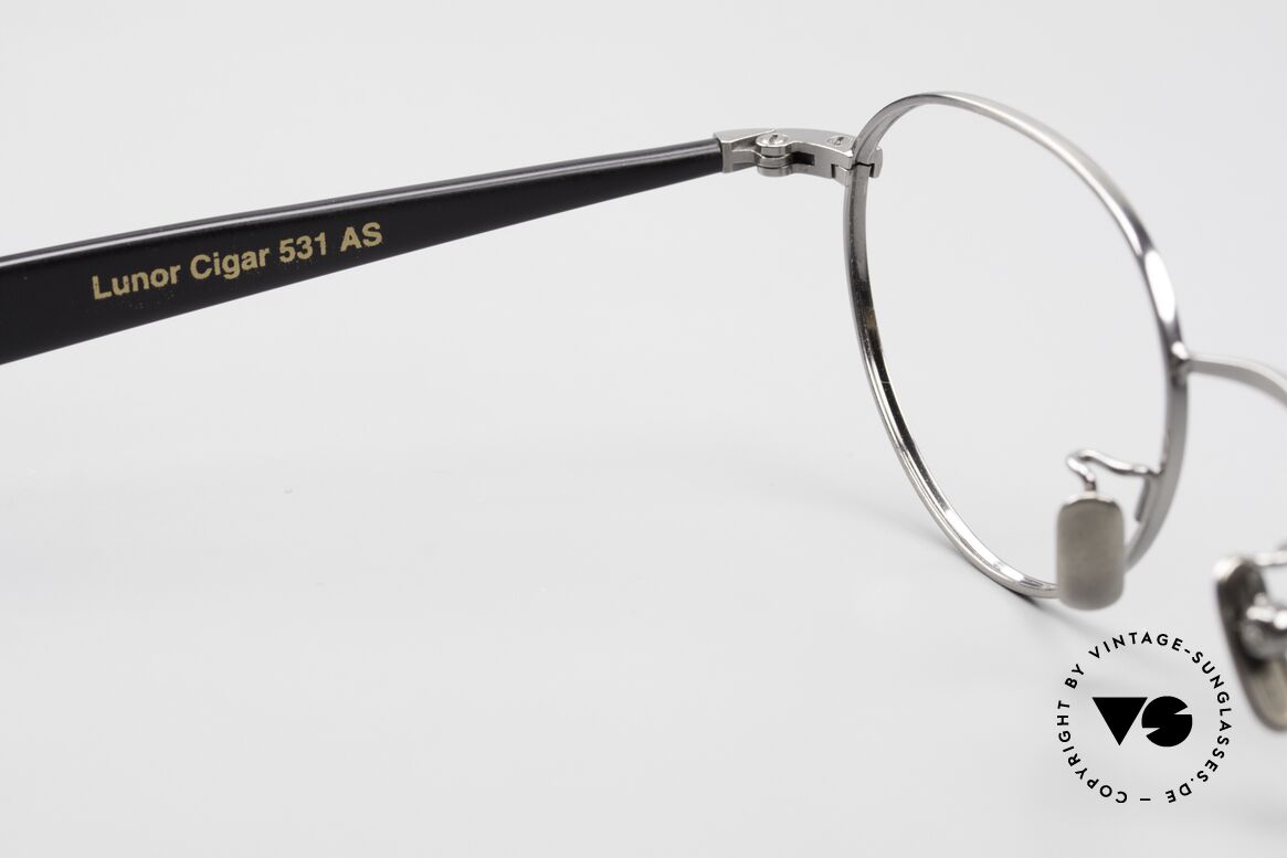 Lunor Cigar 531 AS Antik Silber Brille Rund Panto, Größe: small, Passend für Herren und Damen