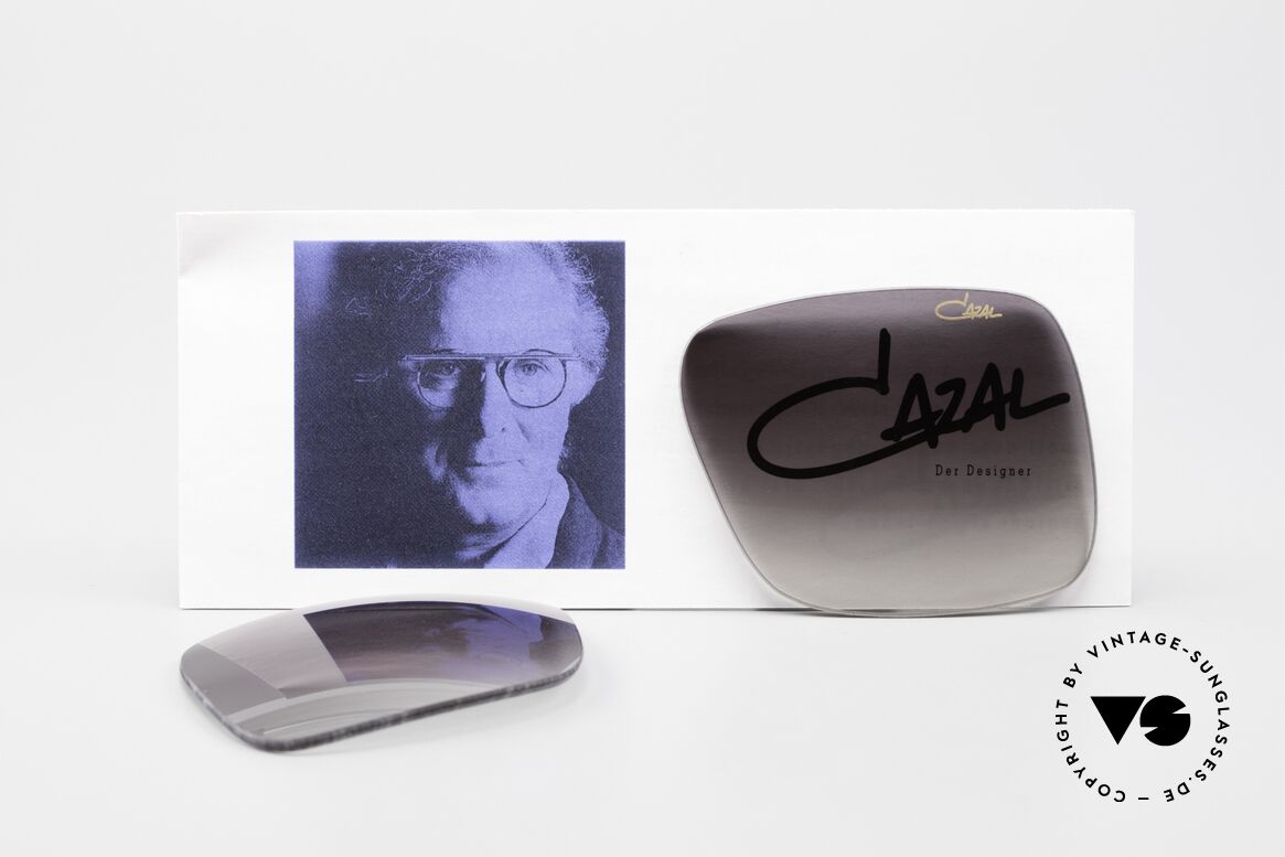 Cazal 607 Lens Sonnengläser Mit Cari Booklet, Gläser in grau-Verlauf mit goldenem CAZAL LOGO, Passend für Herren