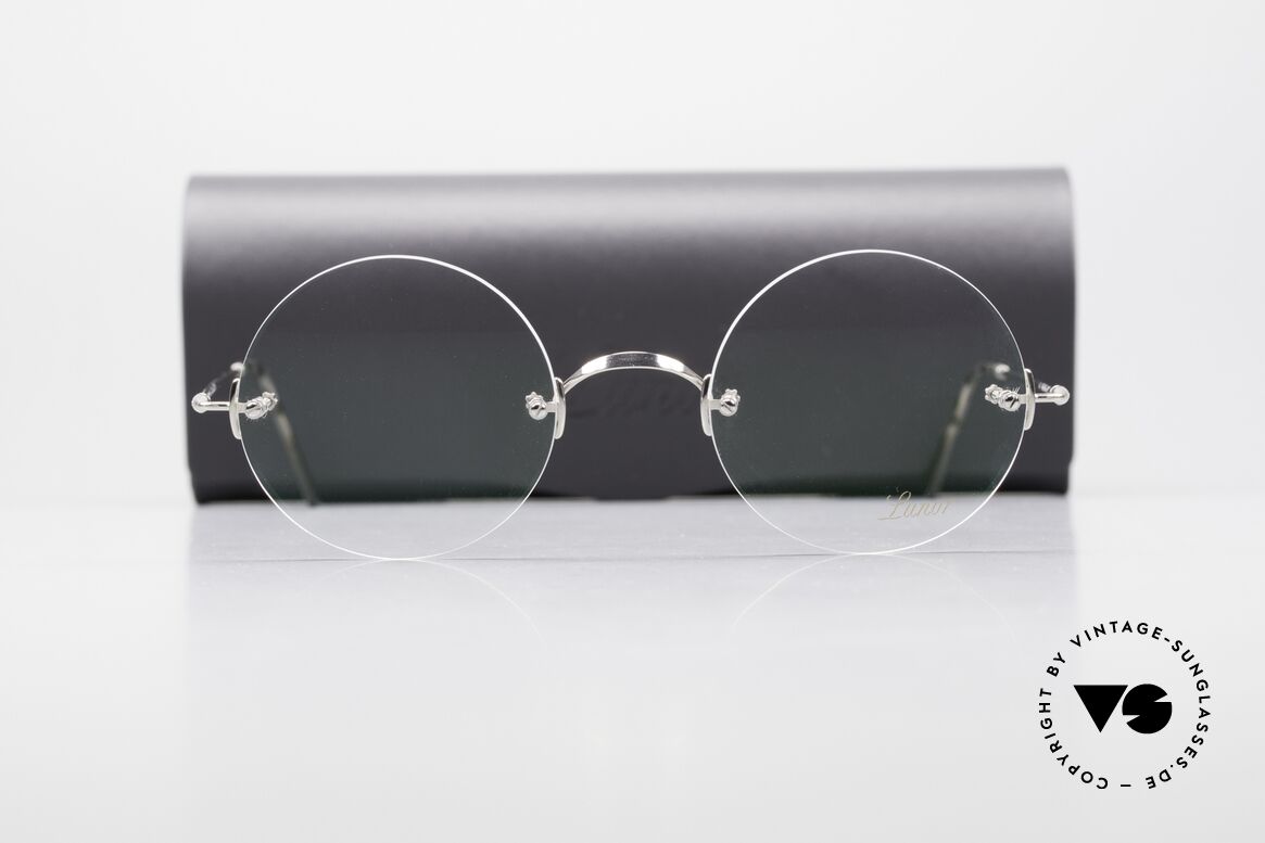 Lunor Classic Round PP Die Randlose Steve Jobs Brille, er machte diese Lunor Brille zu seinem Markenzeichen, Passend für Herren und Damen