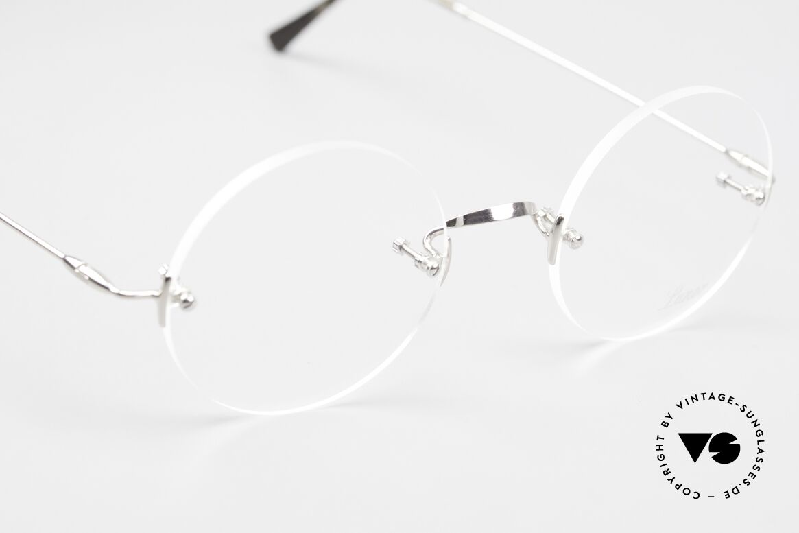 Lunor Classic Round PP Die Randlose Steve Jobs Brille, Größe: small, Passend für Herren und Damen
