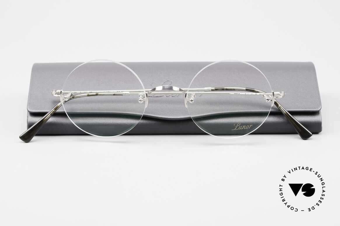 Lunor Classic Round PP Die Randlose Steve Jobs Brille, Größe: small, Passend für Herren und Damen
