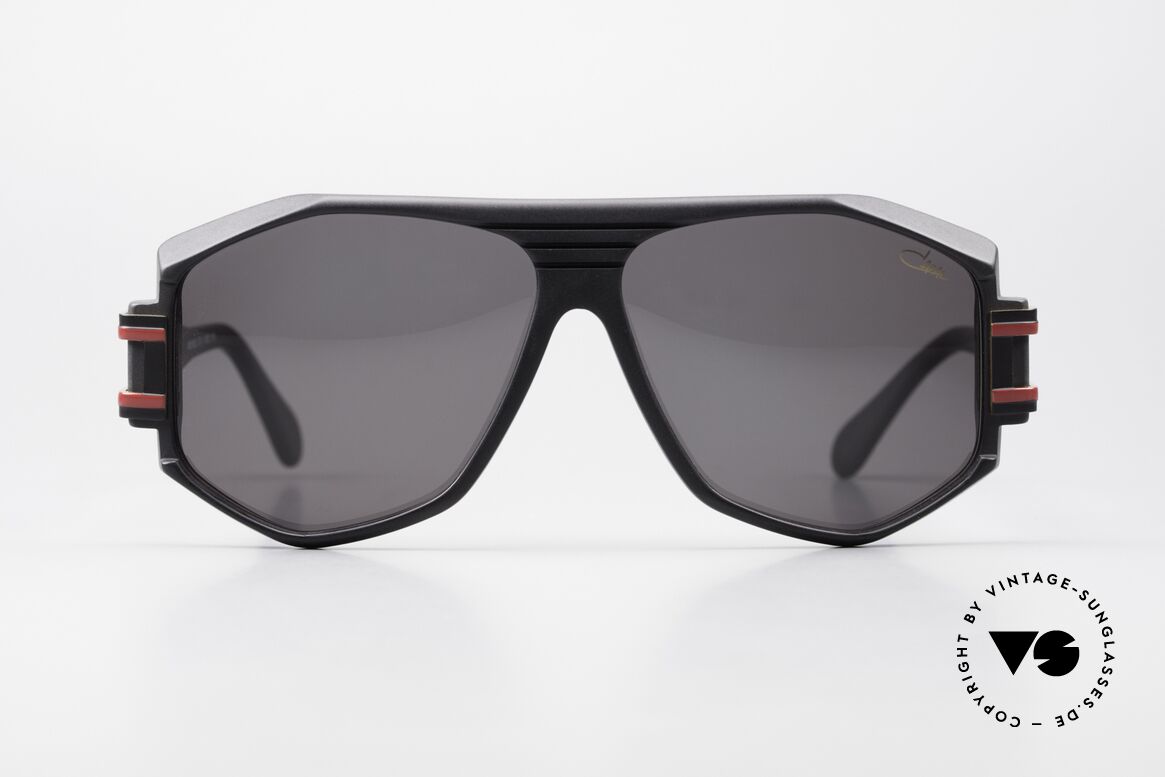 Cazal 163 Legends Hip Hop Kultbrille, Cazal 163 Sonnenbrille in mattschwarz / rot, Gr. 59/12, Passend für Herren