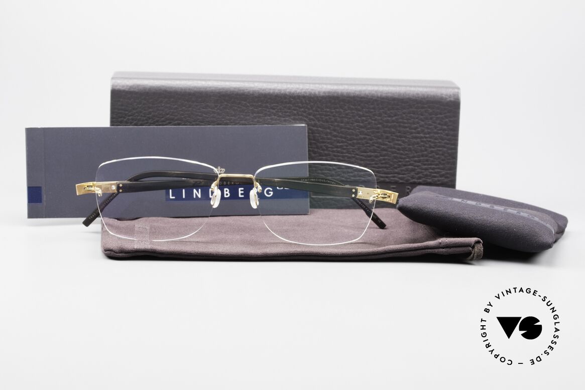 Lindberg Precious T945 Horn 18KT Echtgold Diamantenbrille, Größe: medium, Passend für Damen