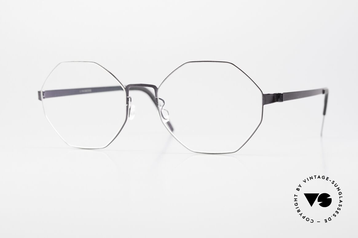 Lindberg 9609 Strip Titanium Achteckige Titanium Brille, achteckige LINDBERG Strip Titanium Brillenfassung, Passend für Herren und Damen