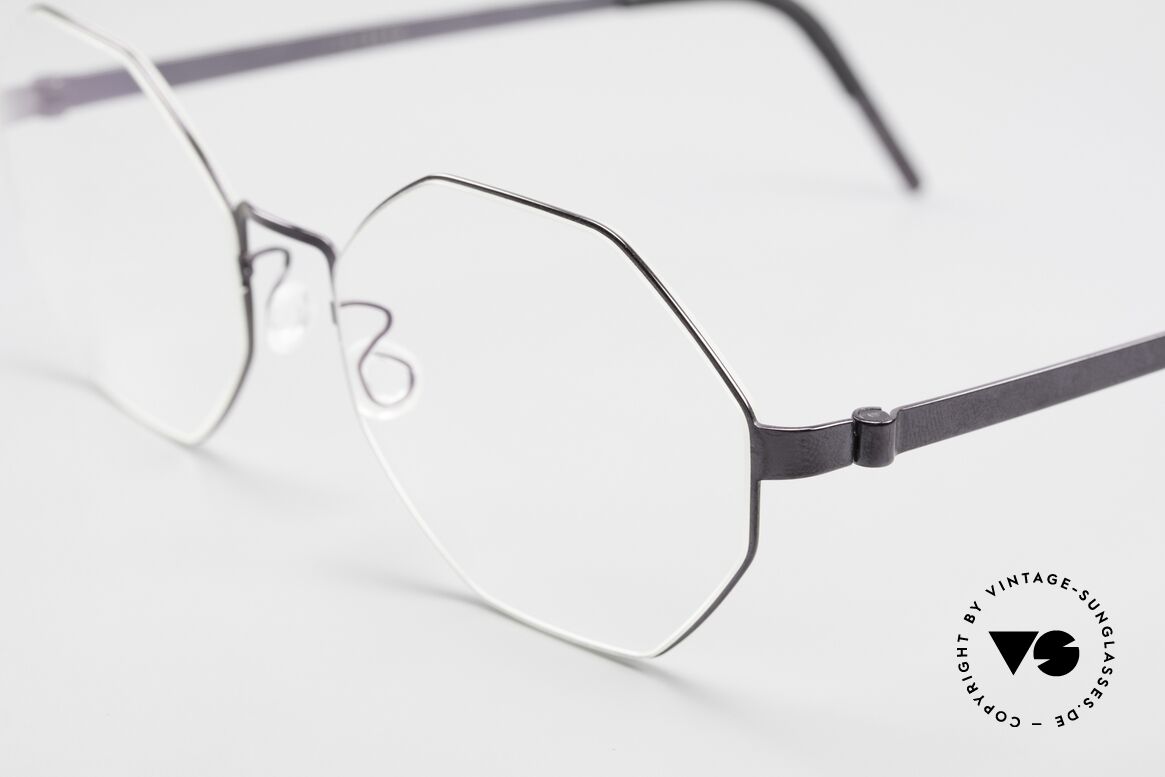 Lindberg 9609 Strip Titanium Achteckige Titanium Brille, stilvolle Damenbrille oder Herrenbrille gleichermaßen, Passend für Herren und Damen
