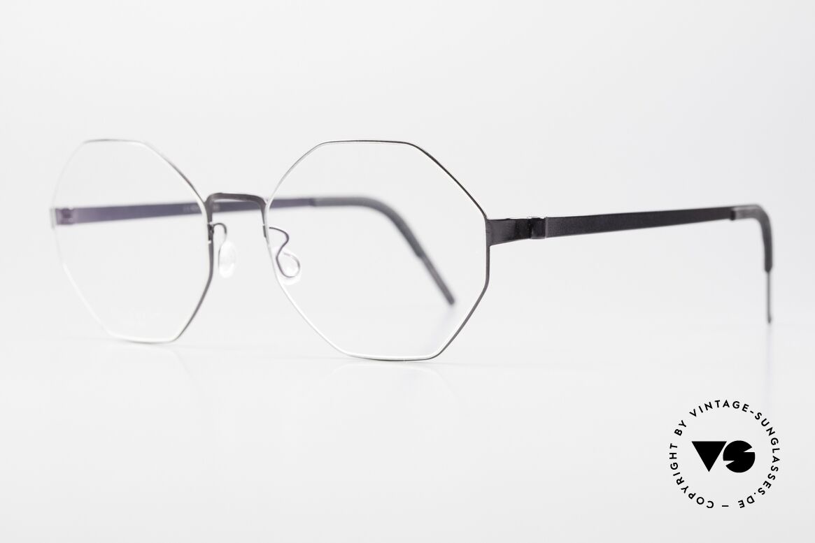 Lindberg 9609 Strip Titanium Achteckige Titanium Brille, federleicht und dennoch sehr stabil und sehr langlebig, Passend für Herren und Damen