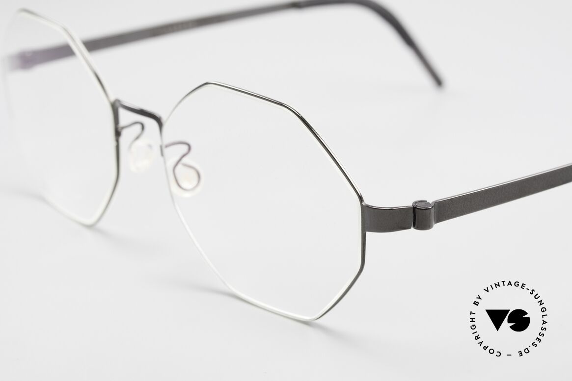 Lindberg 9609 Strip Titanium Damenbrille Herrenbrille 8eck, stilvolle Damenbrille oder Herrenbrille gleichermaßen, Passend für Herren und Damen
