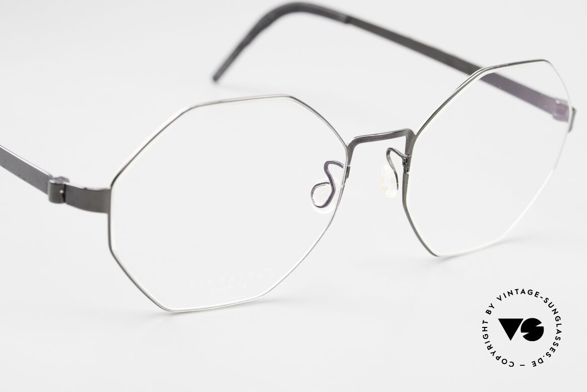 Lindberg 9609 Strip Titanium Damenbrille Herrenbrille 8eck, ungetragenes Designerstück + orig. Lindberg Hartetui, Passend für Herren und Damen