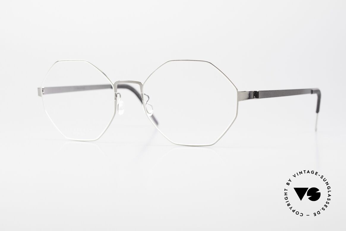 Lindberg 9609 Strip Titanium Achteckige Brille Titanium, achteckige LINDBERG Strip Titanium Designer-Fassung, Passend für Herren und Damen