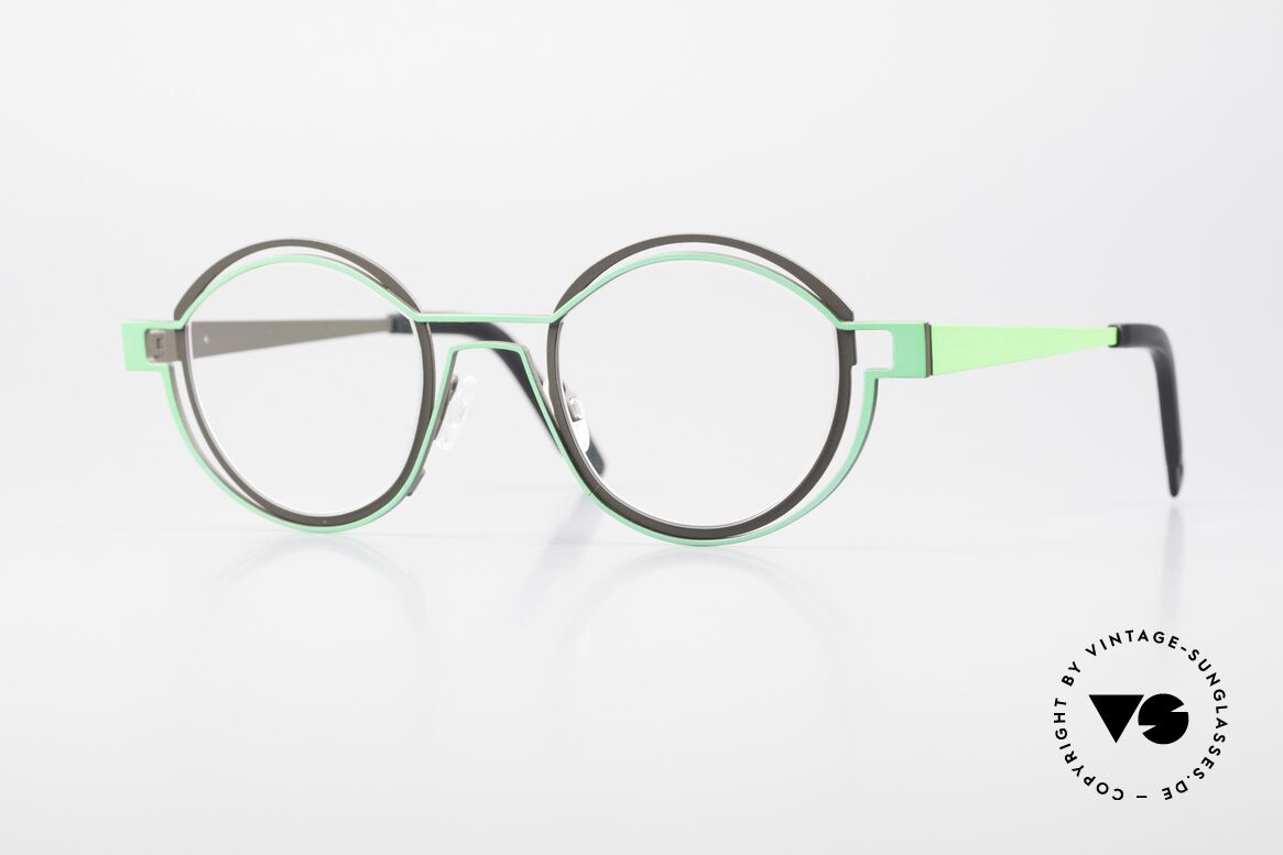 Theo Belgium Tracing Runde Designerbrille Unisex, runde THEO Brille aus der "Outlines" Kollektion, Passend für Herren und Damen