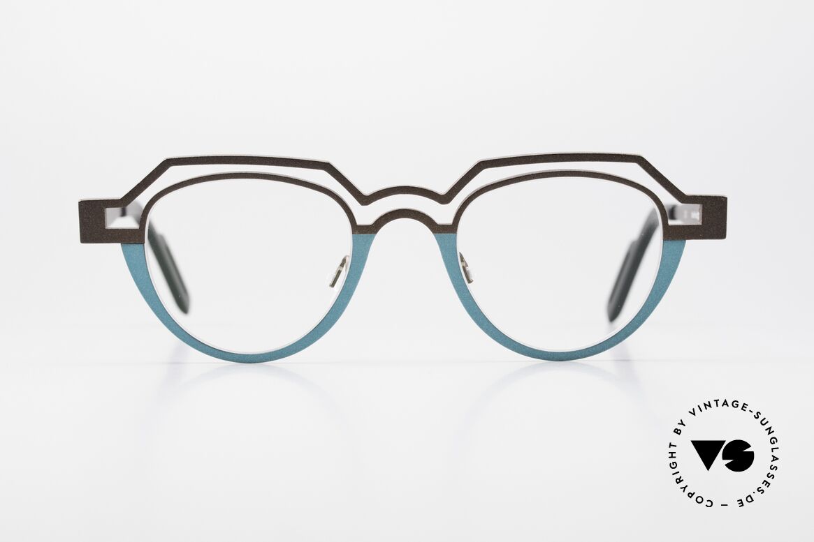 Theo Belgium Percé Panto Designerbrille Titanium, THEO Panto-Brille aus der "ARCHES" Kollektion, Passend für Herren und Damen