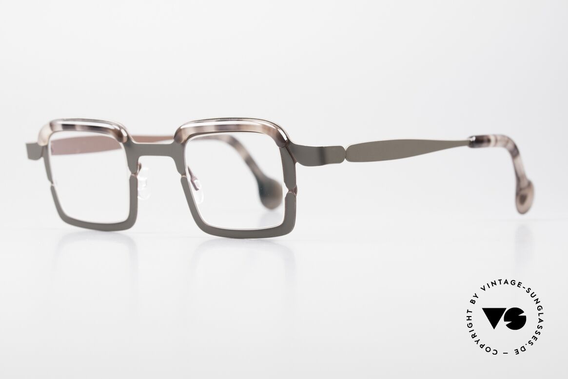 Theo Belgium Throwie Damenbrille Herrenbrille Eckig, markante Designerbrille für Damen UND Herren, Passend für Herren und Damen