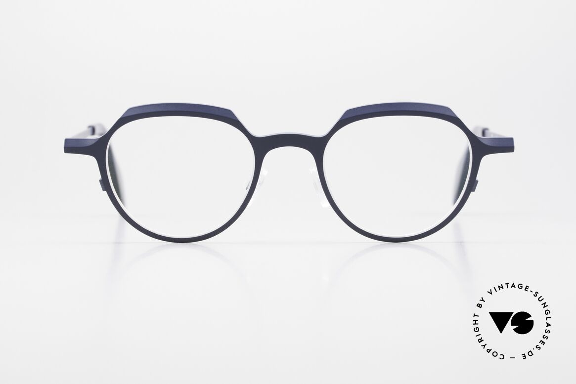 Theo Belgium Obus Panto Designerbrille Titanium, THEO Designerbrille der "Diamond Cuts" Series, Passend für Herren und Damen
