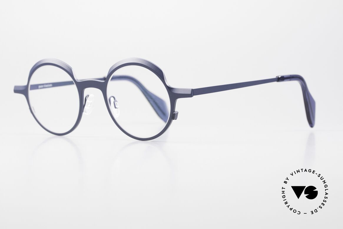 Theo Belgium Brilliant Runde Designerbrille Titan, sehr hochwertig & komfortabel (Titan-Fassung), Passend für Herren und Damen
