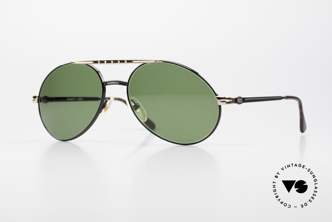 Bugatti 02927 Large 80er Sonnenbrille Herren, sehr elegante Bugatti vintage Designer-Sonnenbrille, Passend für Herren