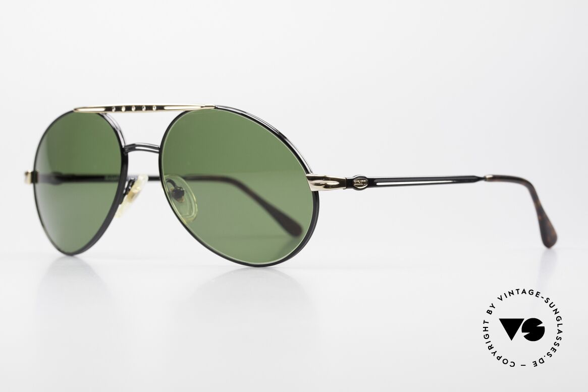 Bugatti 02927 Large 80er Sonnenbrille Herren, noble Rahmen-Lackierung: schwarz/gold; Gr. 56mm!, Passend für Herren