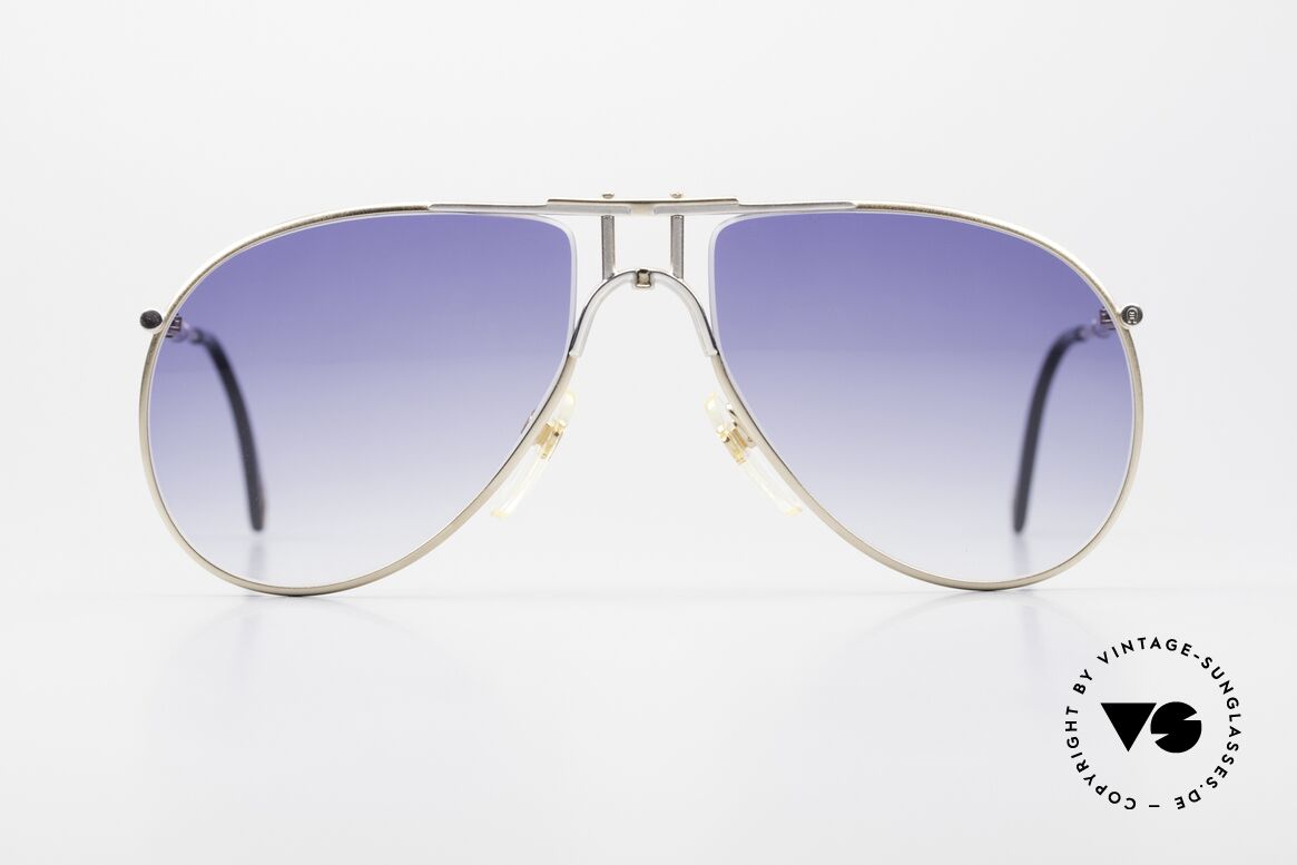 Aigner EA4 Luxus Aviator Sonnenbrille 80er, nobel modifizierte Pilotenform in Größe 57-18, 135, Passend für Herren