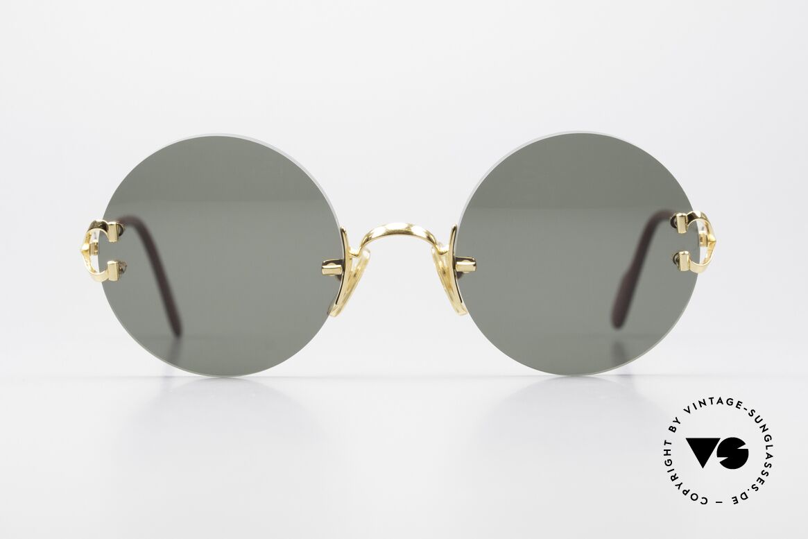 Cartier Madison Limited Limitierte Edition in Large, edle runde Cartier Luxus-Sonnenbrille von 1997, Passend für Herren und Damen