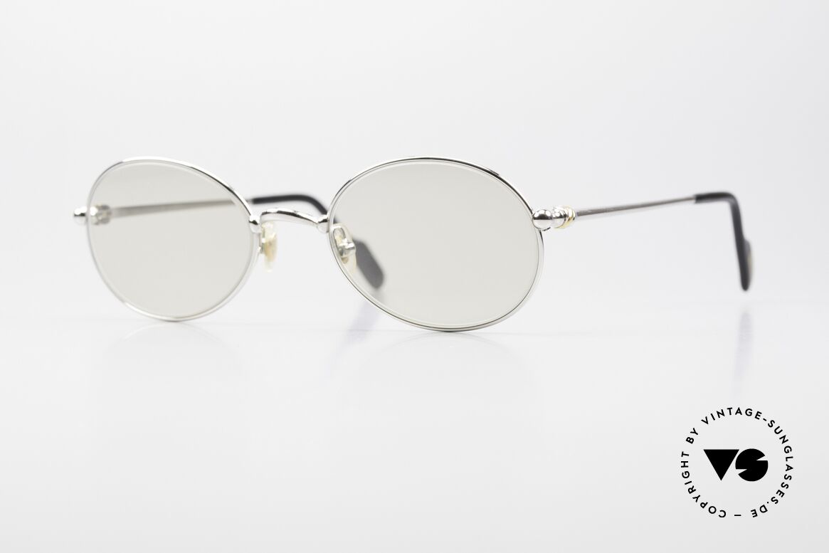 Cartier Saturne Brille Klein Oval Automatikglas, KLEINE ovale Cartier vintage Designer-Sonnenbrille, Passend für Herren und Damen