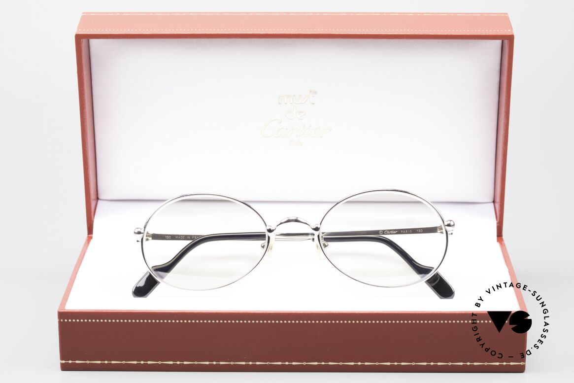 Cartier Saturne Brille Klein Oval Automatikglas, Größe: small, Passend für Herren und Damen