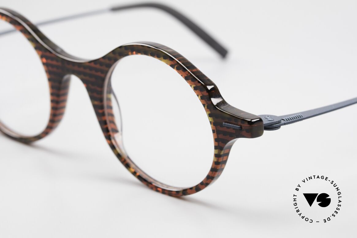 Theo Belgium Brambor Azetat Metall Designerbrille, Azetat-Front mit Bügeln aus rostfreiem Stahl, Passend für Herren und Damen