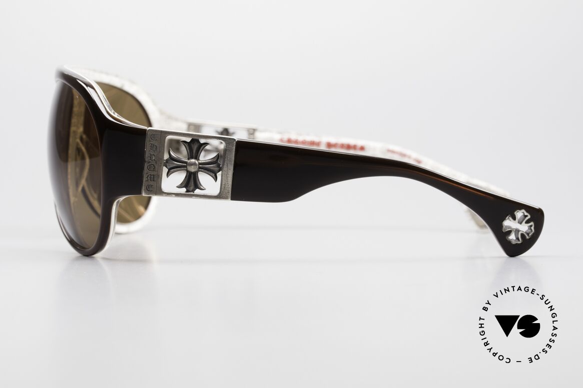 Chrome Hearts Erected Rockstar Aviator Sonnenbrille, mit dem charakteristischen Chrome Hearts Kreuz, Passend für Herren und Damen