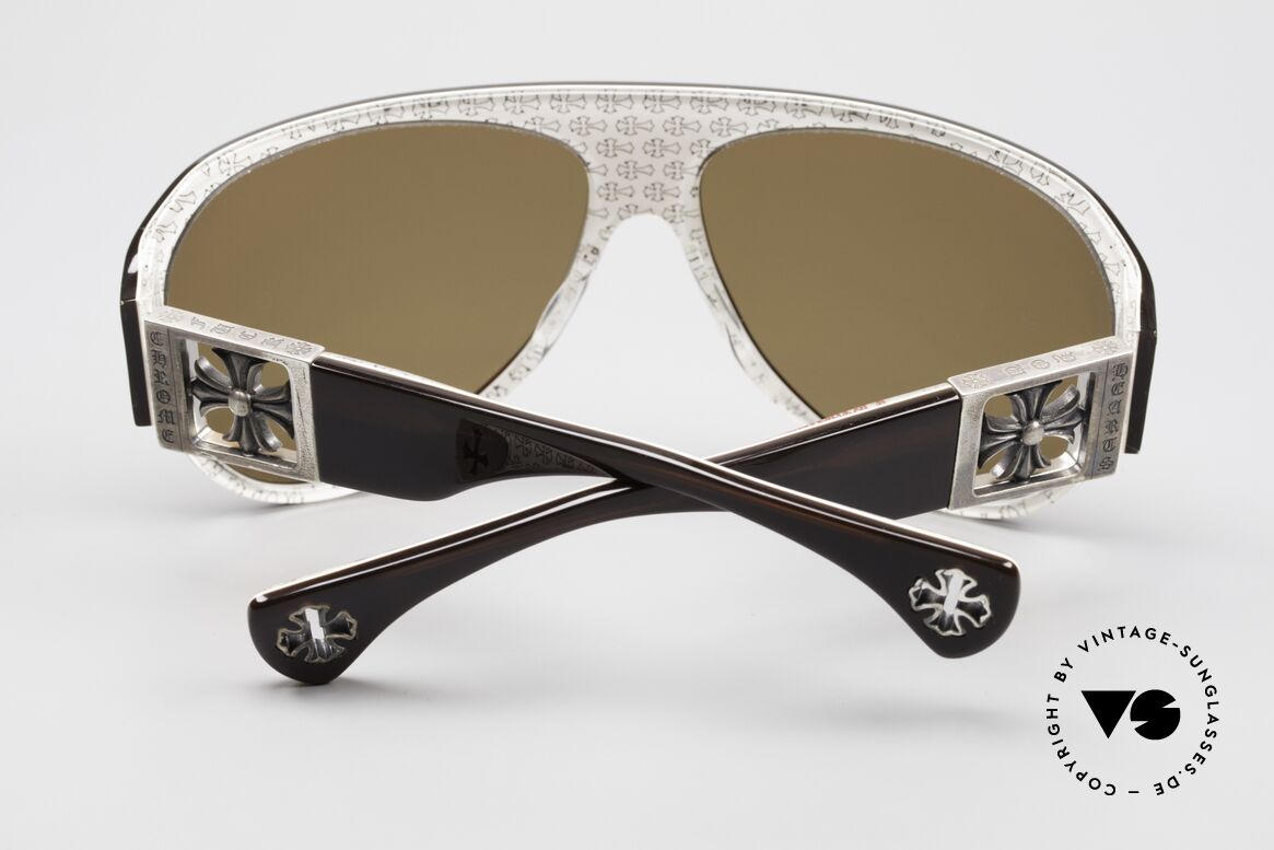 Chrome Hearts Erected Rockstar Aviator Sonnenbrille, Größe: small, Passend für Herren und Damen