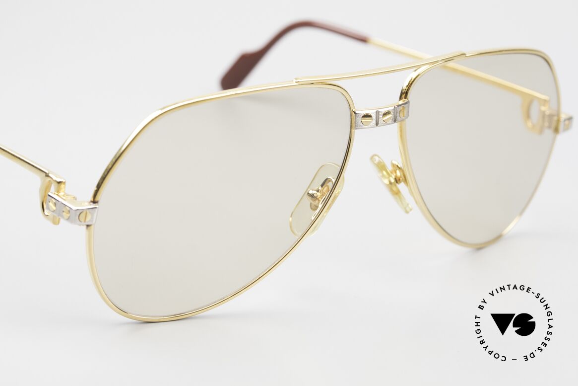 Cartier Vendome Santos - S 80er Sonnenbrille Automatikglas, neue Sonnengläser verdunkeln bei Sonne automatisch, Passend für Herren und Damen