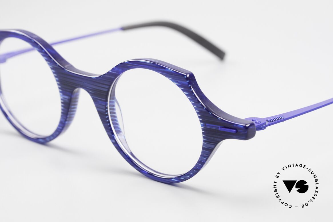 Theo Belgium Patatas Designerbrille Kunstbrille Crazy, Azetat-Front mit Bügeln aus rostfreiem Stahl, Passend für Herren und Damen