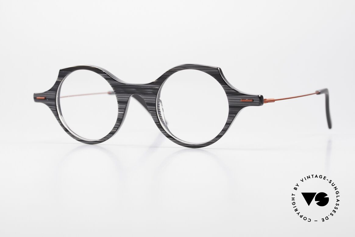 Theo Belgium Patatas Crazy Kunstbrille Designerbrille, THEO vintage Brille der "Potatoes Acetate" Serie, Passend für Herren und Damen