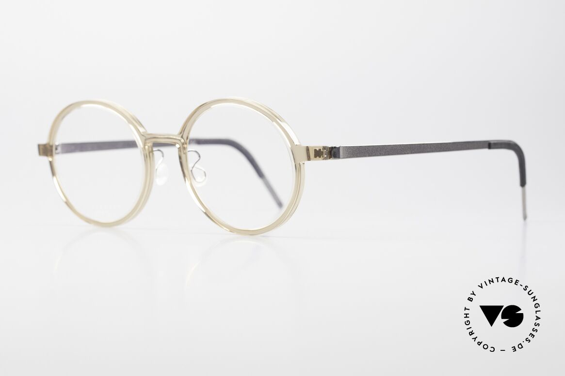 Lindberg 1174 Acetanium Runde Designer Brille Fassung, Mod. 1174 in Gr. 50/19: Acetat & Titanium Kombination, Passend für Herren und Damen