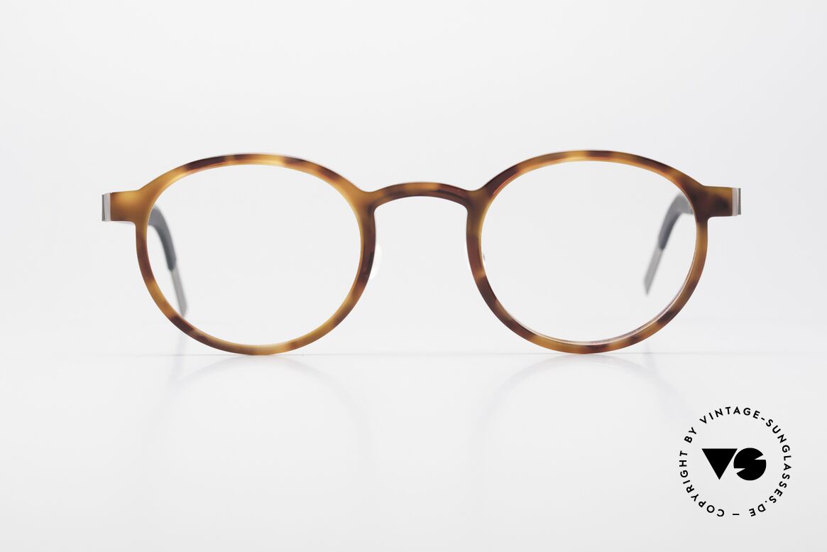 Lindberg 1014 Acetanium Runde Designer Brille Panto, zeitlose runde LINDBERG Acetanium Brille in braun, Passend für Herren und Damen