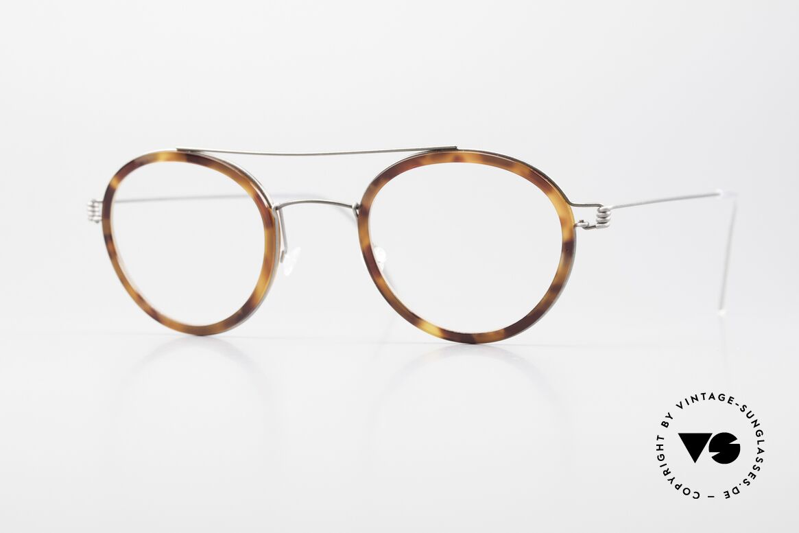 Lindberg Teitur 46 Air Titan Rim Pantobrille Mit Oberbalken, Pantobrille von Lindberg aus der Air Titanium Rim Serie, Passend für Herren und Damen