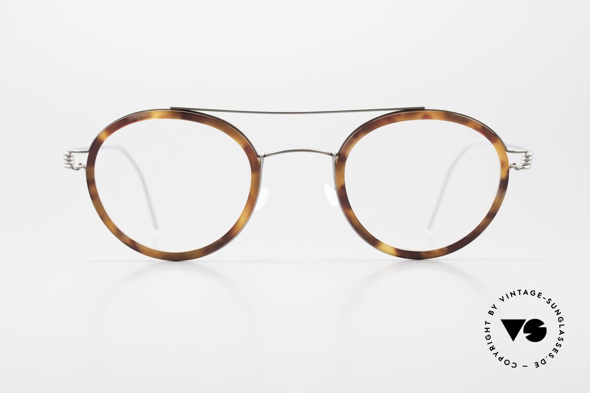 Lindberg Teitur 46 Air Titan Rim Pantobrille Mit Oberbalken, Unisex-Modell TEITUR 46 mit Oberbalken in grau-silber, Passend für Herren und Damen