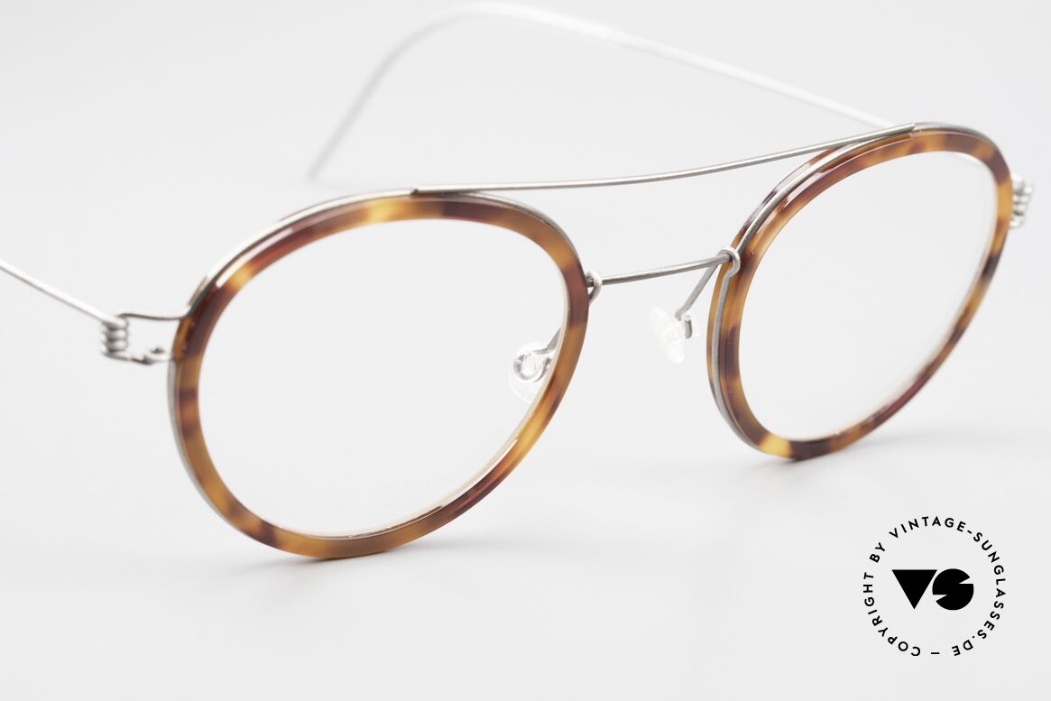 Lindberg Teitur 46 Air Titan Rim Pantobrille Mit Oberbalken, ungetragenes Designerstück mit orig. Lindberg Hart-Etui, Passend für Herren und Damen