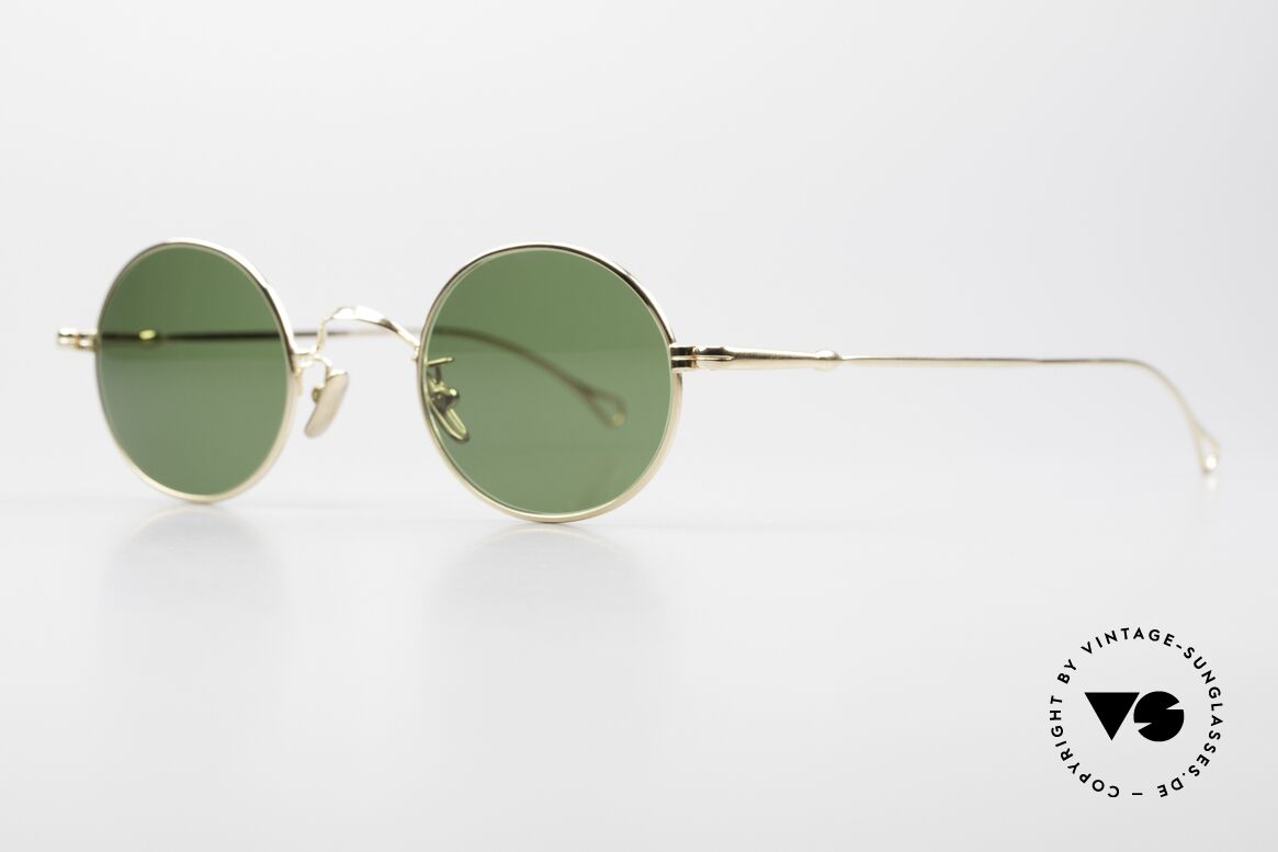 Lunor V 110 Runde Sonnenbrille Vergoldet, ohne große Logos; stattdessen mit zeitloser Eleganz, Passend für Herren und Damen