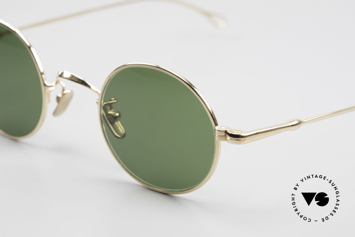 Lunor V 110 Runde Sonnenbrille Vergoldet, Modell V110 = zeitlose Brille für Damen und Herren, Passend für Herren und Damen
