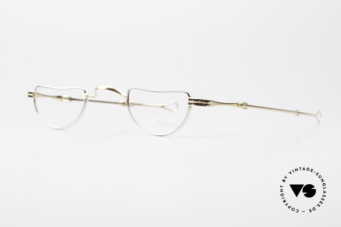 Lunor I 07 Telescopic Teleskopbrille BC Gold Platin, 39/26 Größe, Bügel von 118mm bis 155mm einstellbar, Passend für Herren und Damen