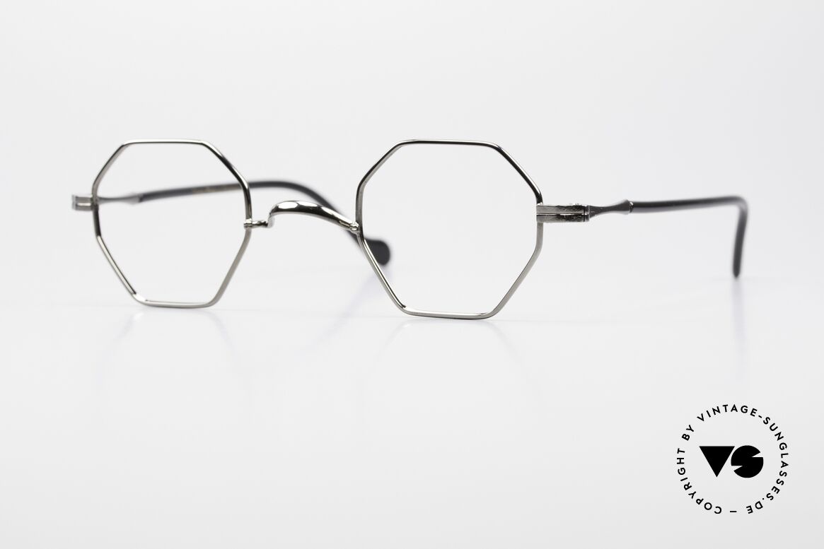 Lunor II A 11 Achteckige Fassung Gunmetal, Lunor Brille aus der Lunor II-A Serie (A = Acetat), Passend für Herren und Damen