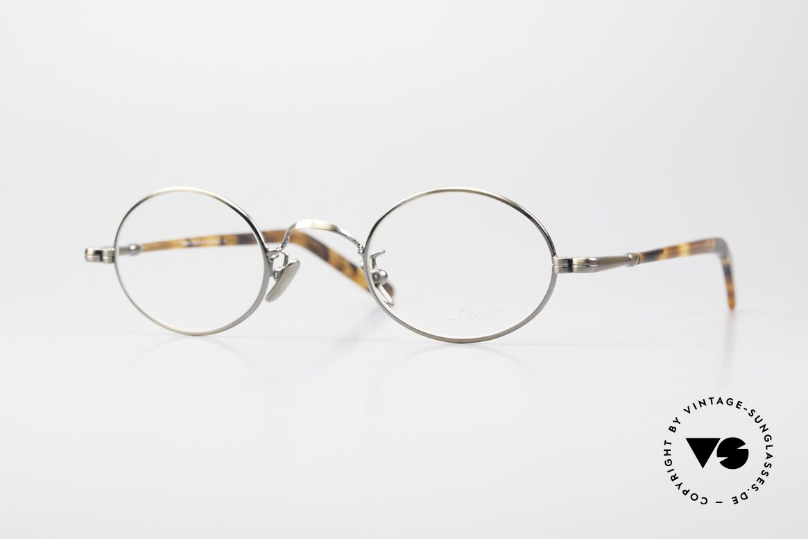 Lunor VA 100 Ovale Lunor Brille Antik Gold, alte LUNOR Brille, Modell VA 100, Gr. 43/24, 140, Passend für Herren und Damen