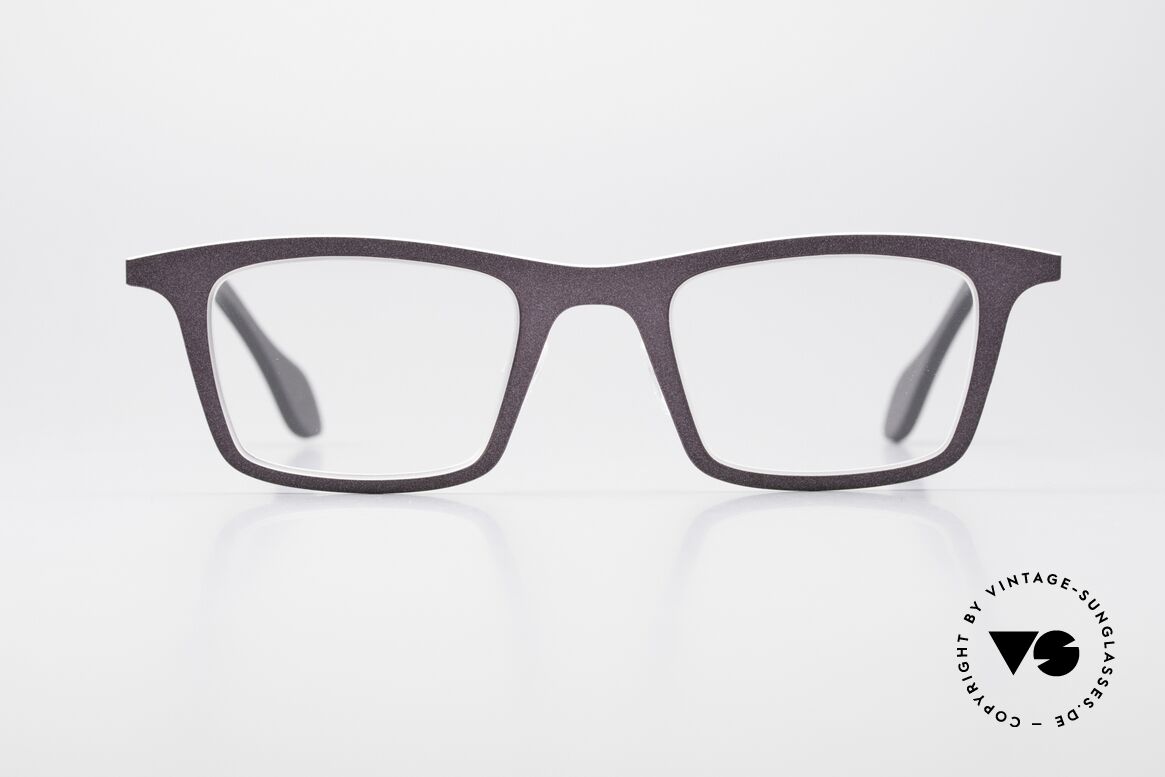 Theo Belgium Mille 23 Klassische Designerbrille Unisex, Modell mille+23 in color code 411 (lila & weiss), Passend für Herren und Damen