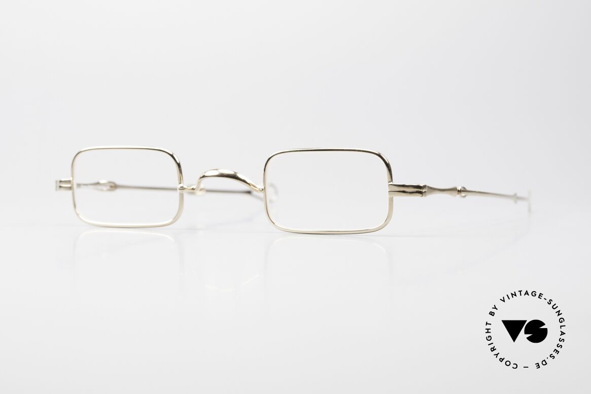 Lunor I 13 Telescopic Eckige Lesebrille Schiebebügel, extrem seltene Lunor Lesebrille mit Schiebebügeln, Passend für Herren und Damen