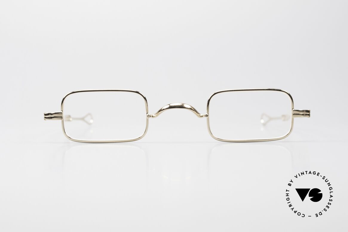 Lunor I 13 Telescopic Eckige Lesebrille Schiebebügel, markant eckige Brillenfassung: 22kt vergoldet (GP), Passend für Herren und Damen