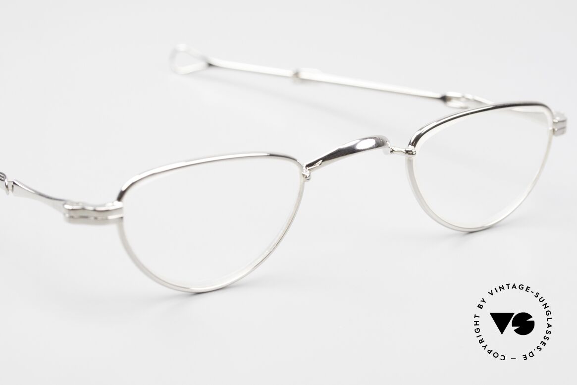 Lunor I 06 Telescopic Ausziehbare Brille Platin PP, altes, ungetragenes LUNOR Einzelstück (RARITÄT!), Passend für Herren und Damen