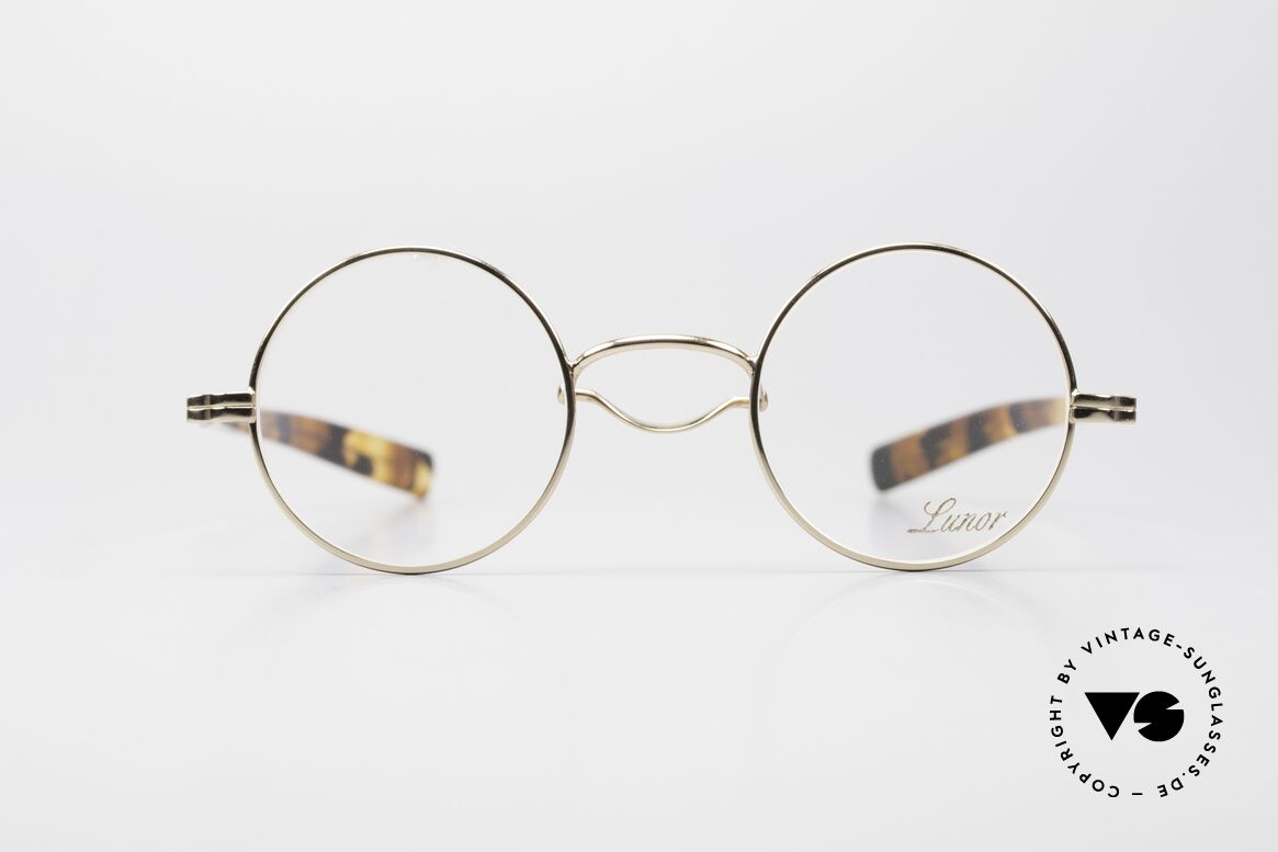 Lunor Swing A 31 Round Asiatische Version Kleiner Steg, alte Lunor Brille mit Schaukelsteg bzw. Schwenksteg, Passend für Herren und Damen