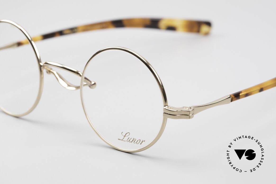 Lunor Swing A 31 Round Asiatische Version Kleiner Steg, Schwenksteg als Hommage an die Brillen von ca. 1900, Passend für Herren und Damen