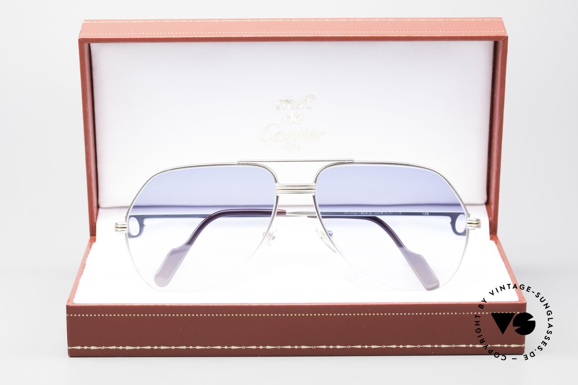 Cartier Vendome LC - M Edle Palladium Sonnenbrille, Größe: medium, Passend für Herren