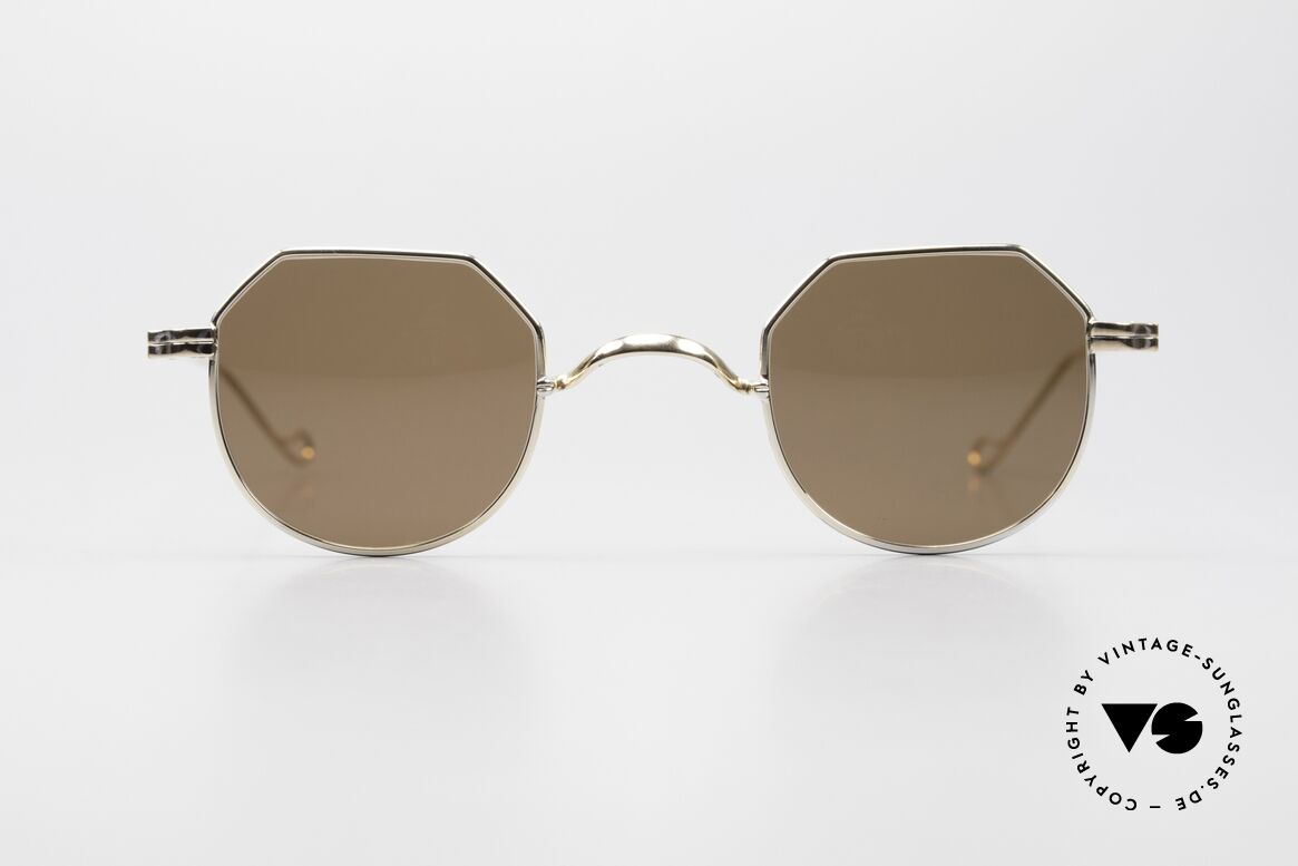 Lunor II 18 Eckige Panto Sonnenbrille 90er, vintage Lunor Sonnenbrille aus der alten "II" Serie, Passend für Herren und Damen